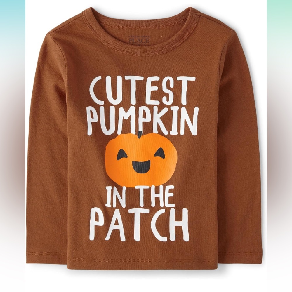 The Children’s Place Pumpkin Patch Shirt.  The Children’s Place Halloween Shirt.